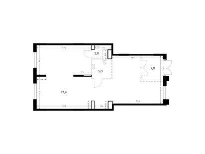 Помещение свободного назначения, 92.20 м<sup>2</sup>
