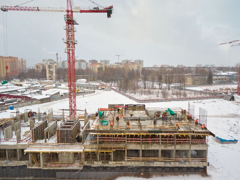 Армирование вертикальных конструкций 3-го этажа корпуса 2.