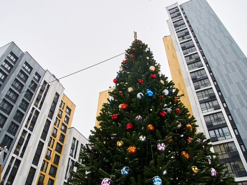 Благоустройство придомовой территории жилого комплекса выполнено