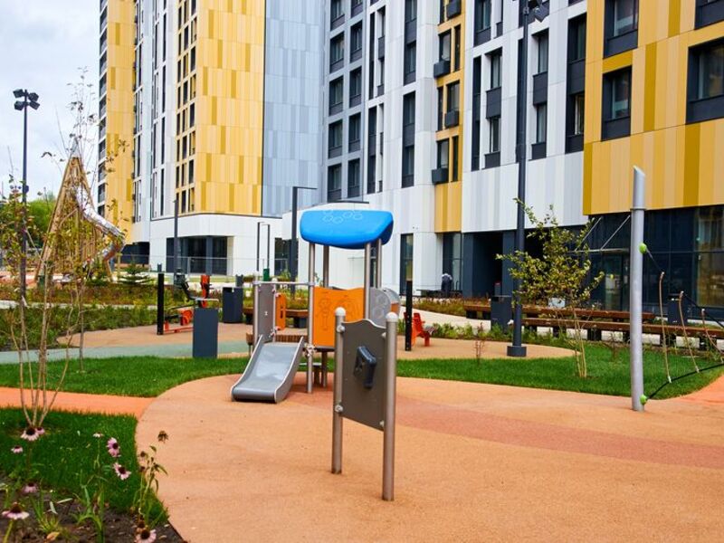 Благоустройство придомовой территории корпусов 1-11 выполнено