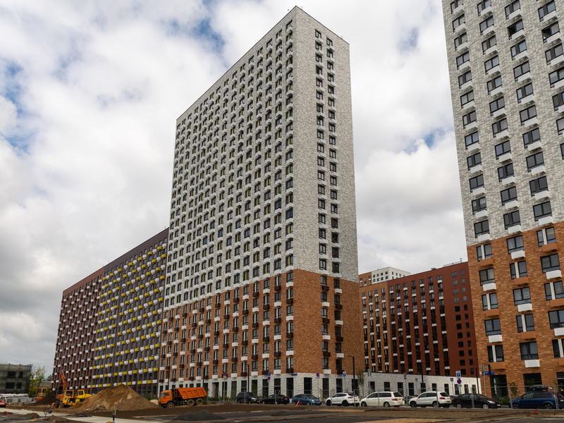 Люберцы парк Ход строительства корпуса 8 в июле 2023 г.